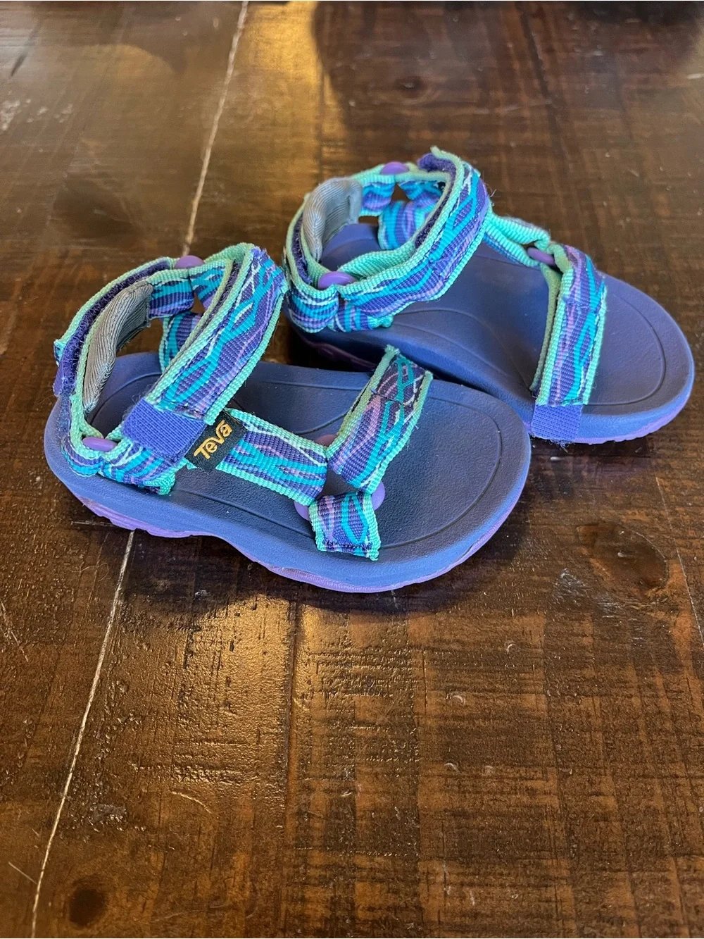 Teva Kids Purple, Teal & Aqua Strappy Sandals - Baby size 4